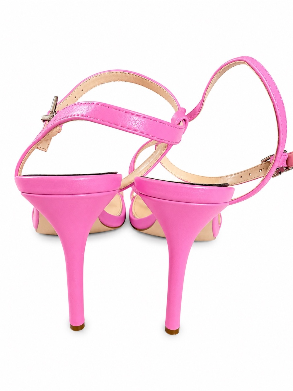 Jessica Simpson Pink Strappy High Heel Size 10 Sandals - Elegant Ankle Strap - Picture 4 of 8
